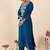Women Ethnic Motifs Embroidered Regular Thread Work Kurta with Trousers