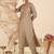 Women Floral Panelled Thread Work Raw Silk Kurta with Trousers & With Dupatta
