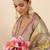 Women Floral Panelled Thread Work Raw Silk Kurta with Trousers & With Dupatta