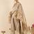Women Floral Panelled Thread Work Raw Silk Kurta with Trousers & With Dupatta