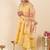 Women Floral Embroidered Panelled Thread Work Kurta with Trousers & With Dupatta