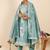 Floral Printed Thread Work Pure Cotton Kurta With Palazzos & Dupatta