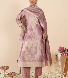 Women Ethnic Motifs Regular Kurta with Trousers & With Dupatta