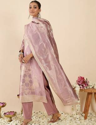 Women Ethnic Motifs Regular Kurta with Trousers & With Dupatta 3