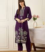 Women Ethnic Motifs Printed Regular Pure Cotton Kurta with Trousers