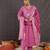 Women Floral Embroidered Panelled Thread Work Pure Cotton Kurta with Trousers & With Dupatta