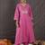 Women Floral Embroidered Panelled Thread Work Pure Cotton Kurta with Trousers & With Dupatta