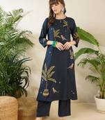 Women Ethnic Motifs Embroidered Regular Thread Work Kurta with Trousers