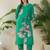 Women Floral Printed Regular Thread Work Kurta with Trousers & With Dupatta