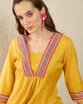 Women Empire Gotta Patti Kurta with Trousers 2