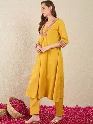 Women Empire Gotta Patti Kurta with Trousers 3