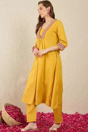 Women Empire Gotta Patti Kurta with Trousers