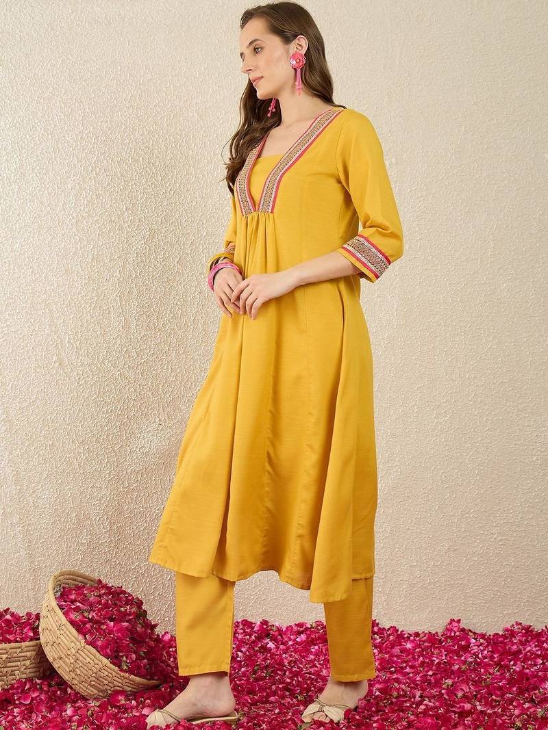Women Empire Gotta Patti Kurta with Trousers