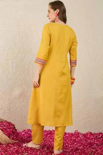 Women Empire Gotta Patti Kurta with Trousers