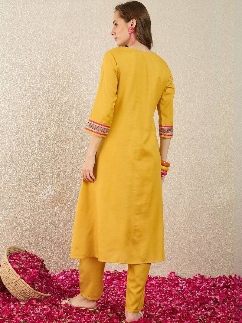 Women Empire Gotta Patti Kurta with Trousers