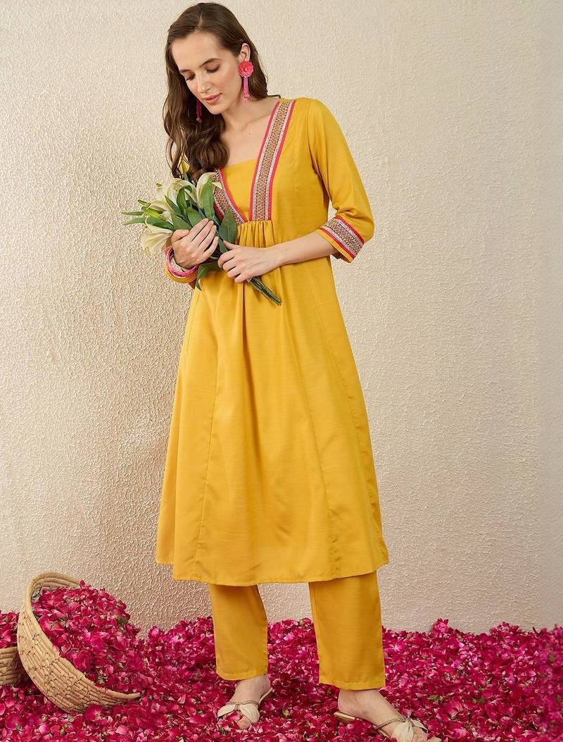 Women Empire Gotta Patti Kurta with Trousers