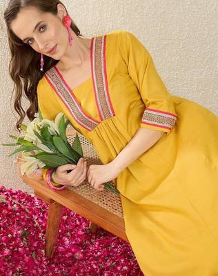 Women Empire Gotta Patti Kurta with Trousers 6
