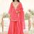 Ethnic Motifs Embroidered V-Neck Thread Work Kurta With Palazzos & Dupatta