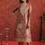 Floral Woven Design Round Neck Straight Kurta With Trousers & Dupatta