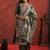Woven Design V-Neck Zari Straight Kurta With Trousers & Dupatta
