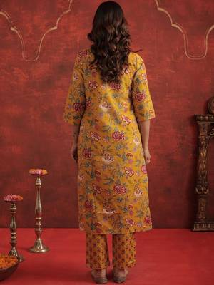 Women Ethnic Motifs Printed Regular Thread Work Kurta with Trousers & Dupatta 3