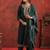 Floral Yoke Design Round Neck Thread Work Kurta With Trousers & Dupatta