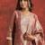 Ethnic Motifs Woven Design Zari Straight Kurta With Trousers & Dupatta