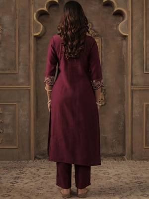 Women Ethnic Motifs Embroidered Kurta with Trousers & Dupatta 4