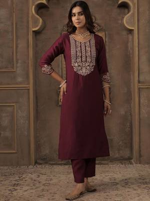 Women Ethnic Motifs Embroidered Kurta with Trousers & Dupatta 6