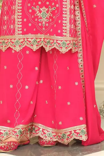 Women Ethnic Motifs Embroidered Regular Kurta with Palazzos & With Dupatta