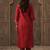 Ethnic Motifs Embroidered V-Neck Straight Kurta With Trousers & Dupatta