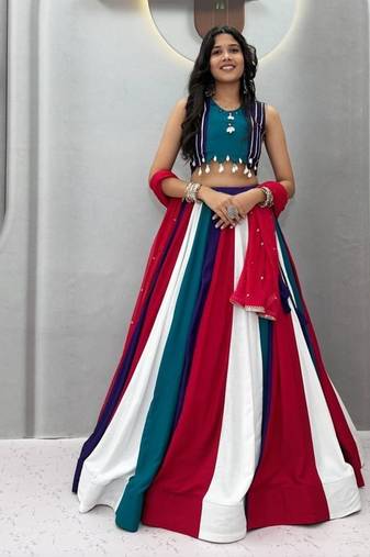Navratri Multi-Color Cotton Lehenga Choli 