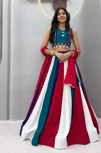 Navratri Multi-Color Cotton Lehenga Choli 