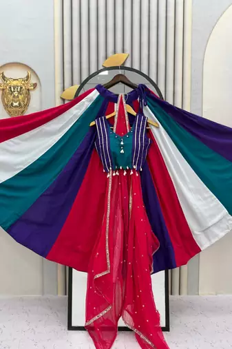 Navratri Multi-Color Cotton Lehenga Choli 