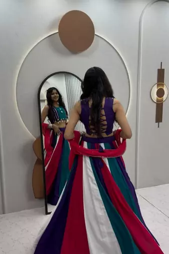 Navratri Multi-Color Cotton Lehenga Choli 