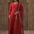 Liva Sweetheart Neck Anarkali Kurta With Trousers & Dupatta
