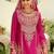 Floral Embroidered Sequinned Chinon Straight Kurta With Sharara & Dupatta