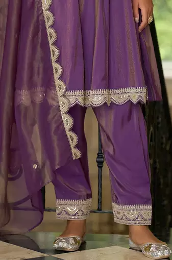 Women Ethnic Motifs Embroidered A-Line Kurta with Palazzos & Dupatta