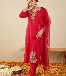 Women Ethnic Motifs Self Design Kurta with Trousers & Dupatta