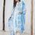 Women Geometric Dyed Cotton Kurta with Trousers & Dupatta