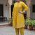 Women Ethnic Motifs Embroidered Panelled Thread Work Cotton Kurta with Trousers
