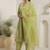 Women Floral Embroidered Thread Work Kurta And Palazoos With Dupatta
