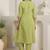 Women Floral Embroidered Thread Work Kurta And Palazoos With Dupatta