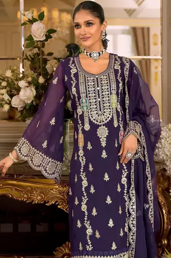 Women Ethnic Motifs Embroidered Kurta with Trousers & Dupatta