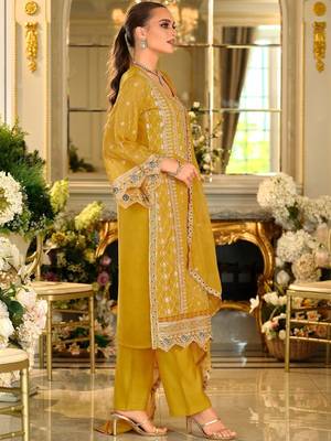 Women Ethnic Motifs Embroidered Kurta with Trousers & Dupatta 3