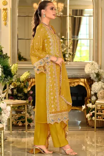 Women Ethnic Motifs Embroidered Kurta with Trousers & Dupatta