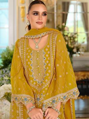 Women Ethnic Motifs Embroidered Kurta with Trousers & Dupatta 7