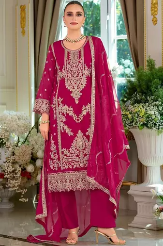 Women Ethnic Motifs Embroidered Kurta with Trousers & Dupatta