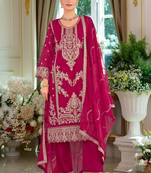 Women Ethnic Motifs Embroidered Kurta with Trousers & Dupatta