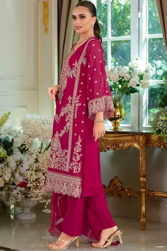 Women Ethnic Motifs Embroidered Kurta with Trousers & Dupatta
